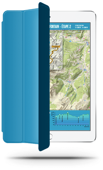 Image d'une carte affichée sur tablette